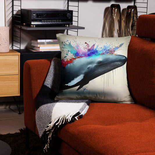 Wild ink Cushion - Whale