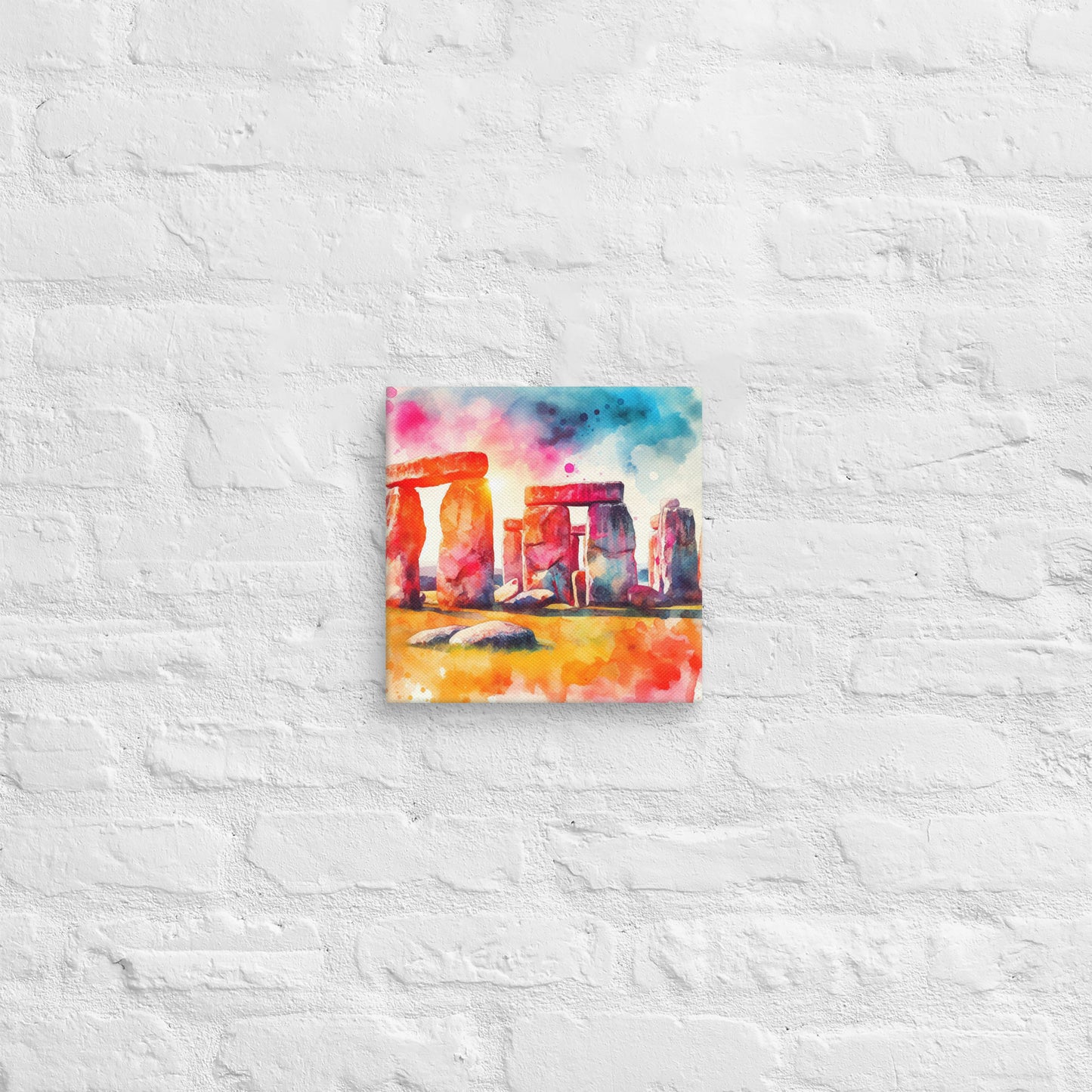 Landmarks in Bloom Canvas - Stone Henge