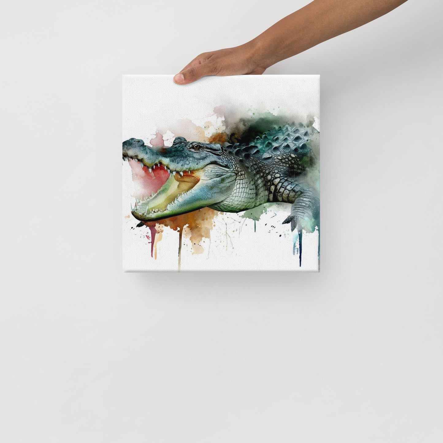 Crocodile - Water Colour Canvas