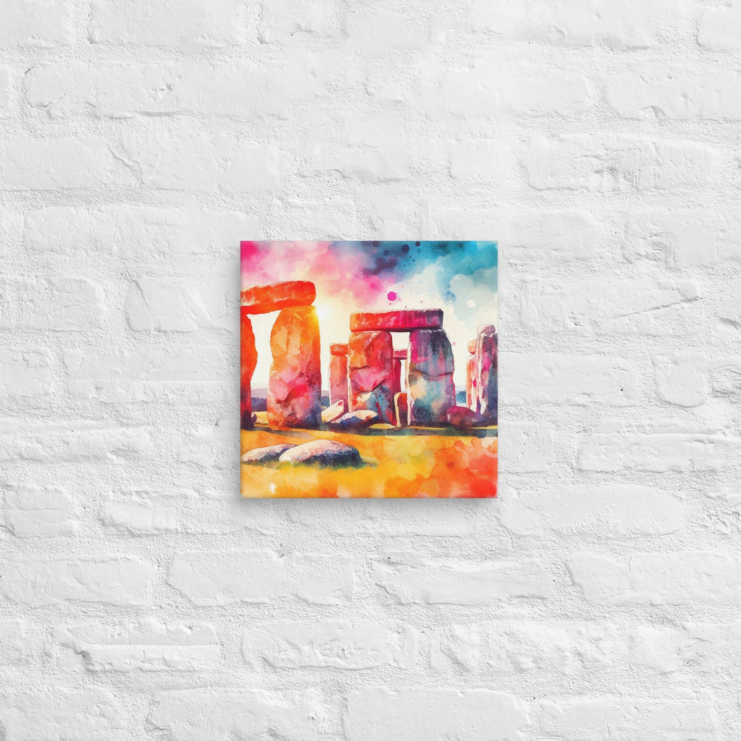 Landmarks in Bloom Canvas - Stone Henge