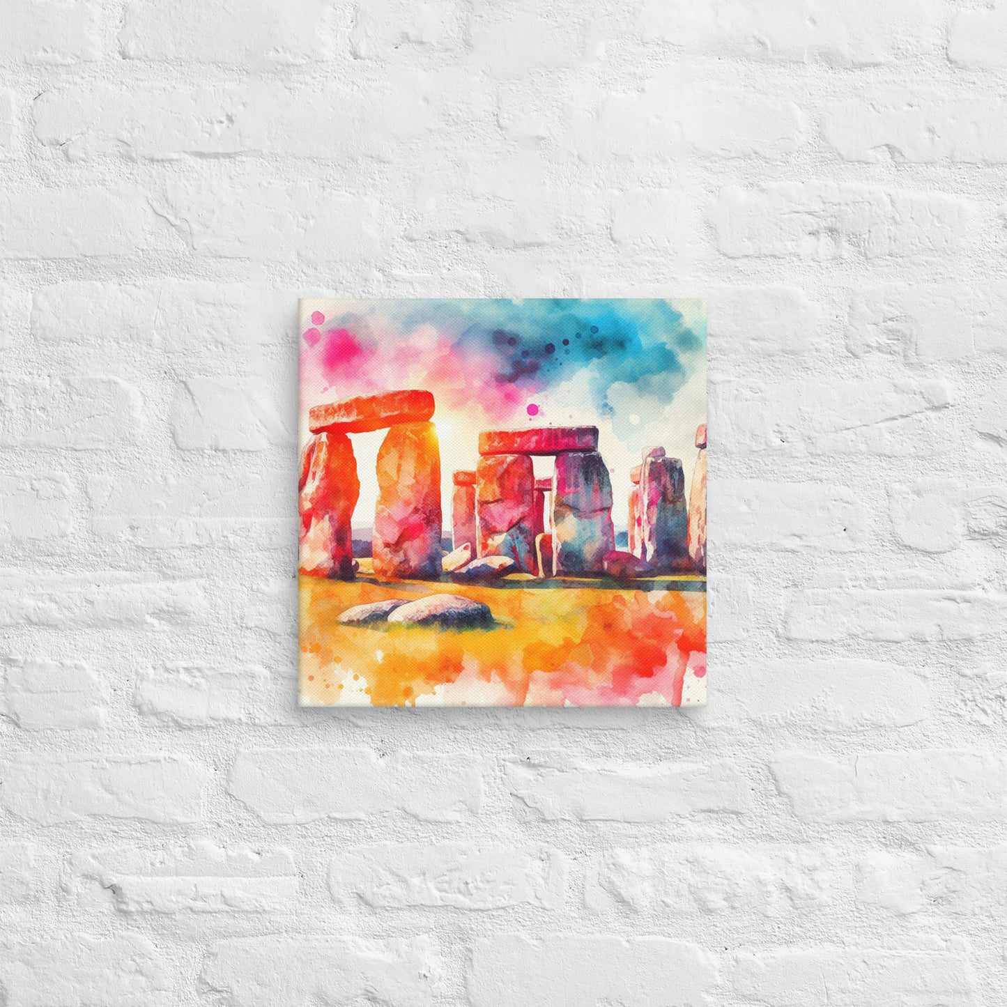 Landmarks in Bloom Canvas - Stone Henge