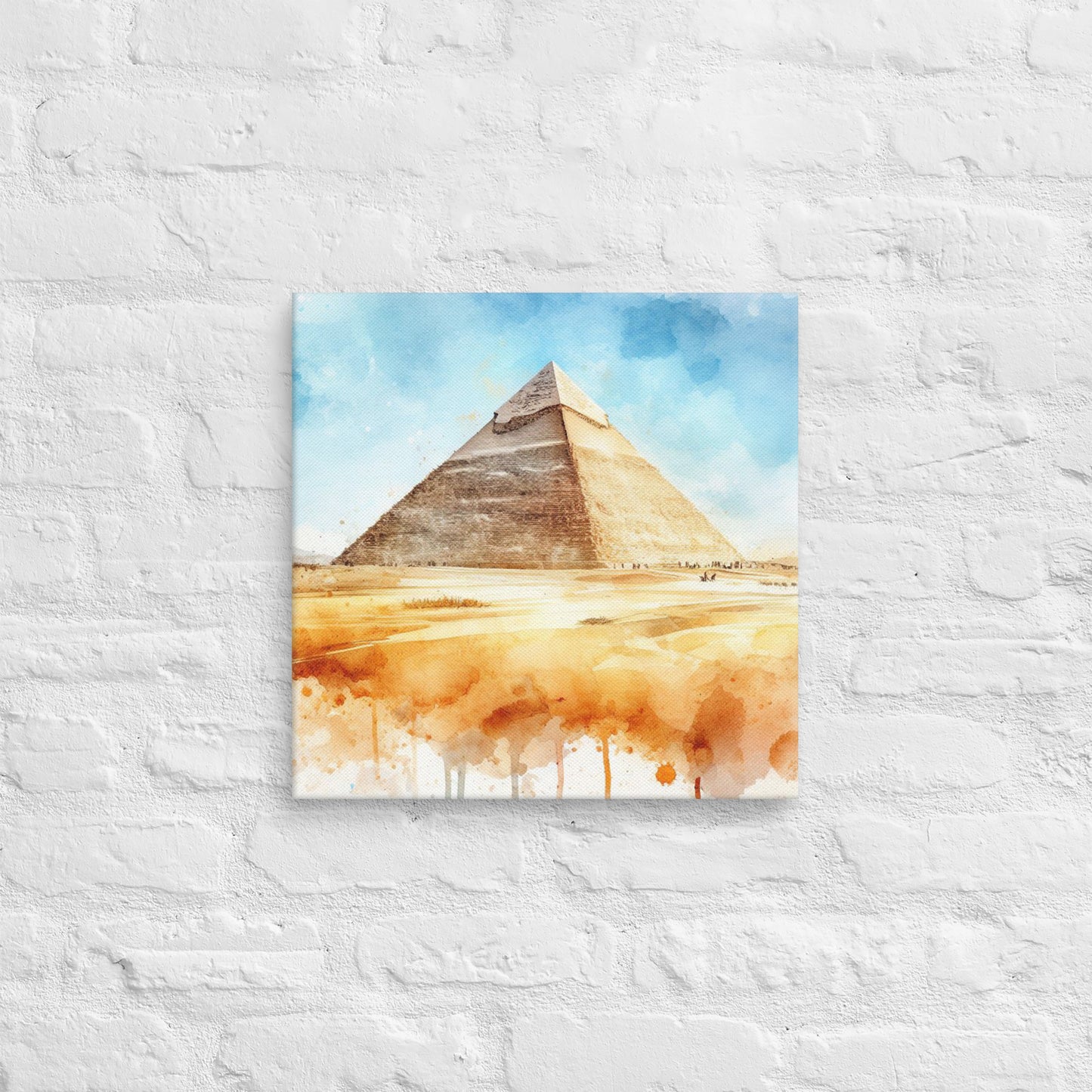 Landmarks in Bloom Canvas - Pyramids of Giza