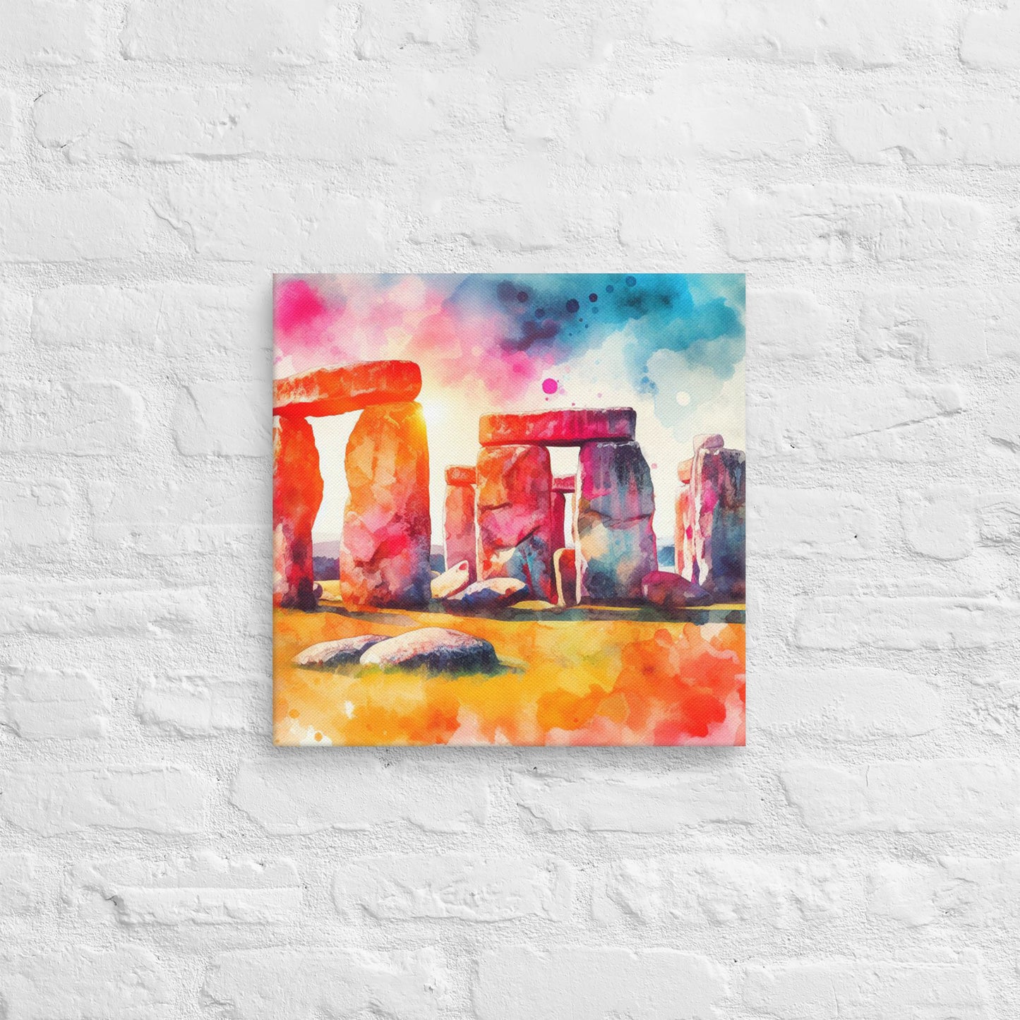 Landmarks in Bloom Canvas - Stone Henge