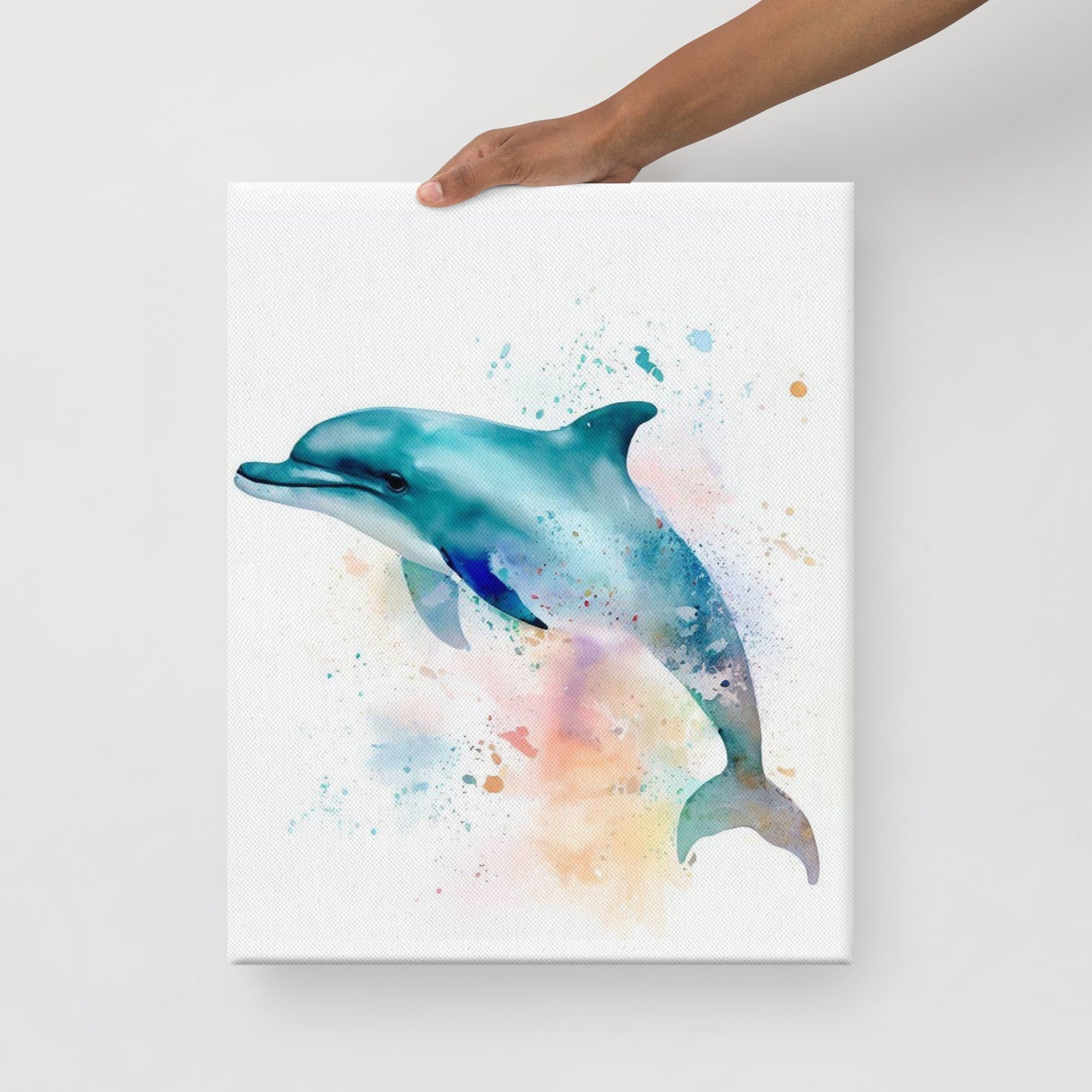 Dolphin - Water Colour Canvas