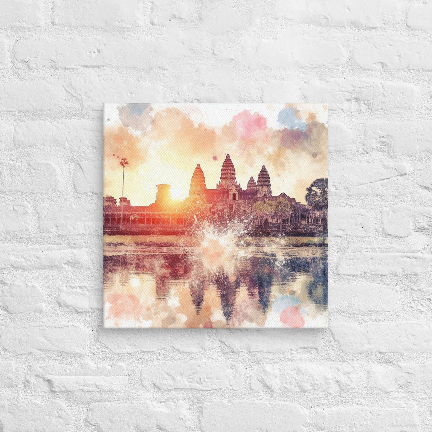 Landmarks in Bloom Canvas - Angkor Watt