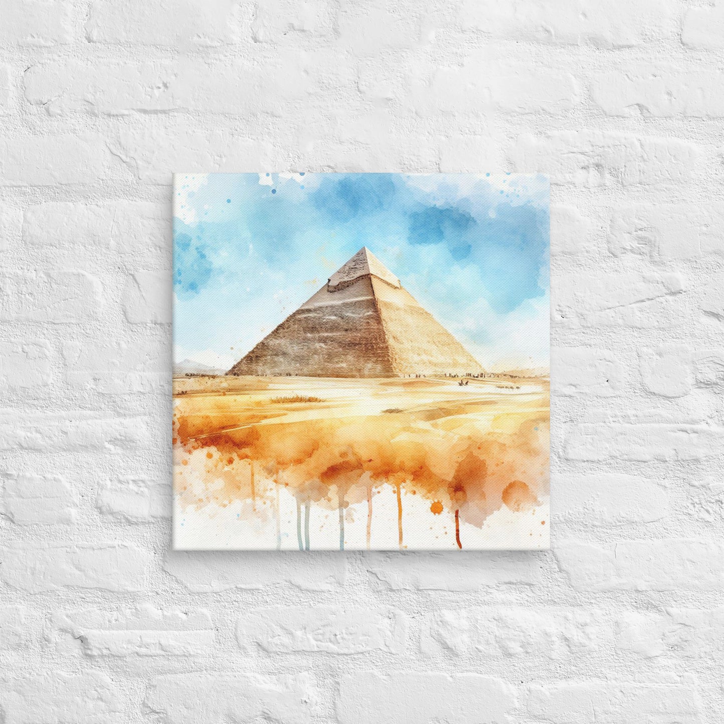 Landmarks in Bloom Canvas - Pyramids of Giza