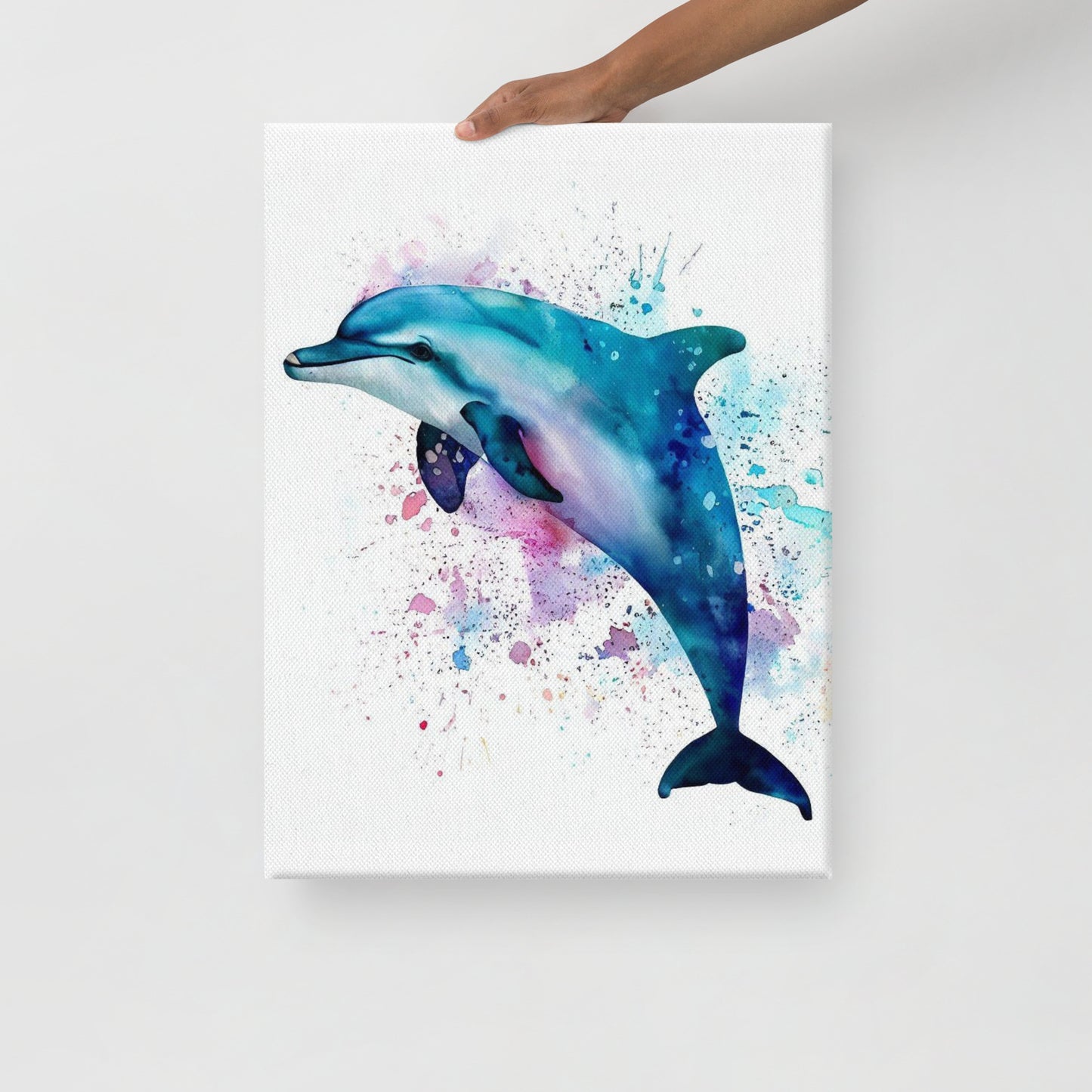 Dolphin - Water Colour Canvas