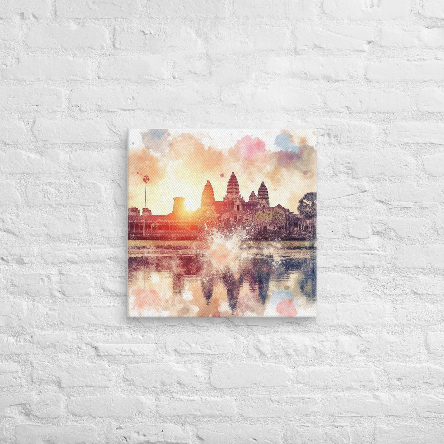 Landmarks in Bloom Canvas - Angkor Watt