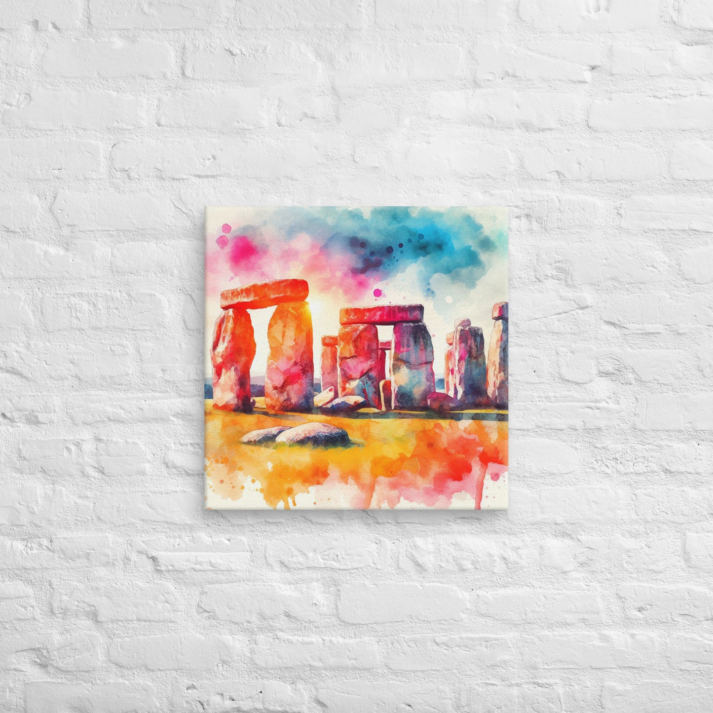 Landmarks in Bloom Canvas - Stone Henge