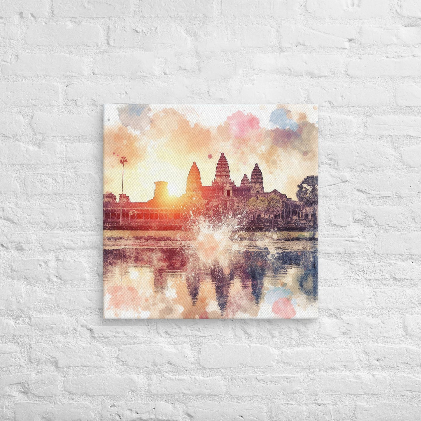 Landmarks in Bloom Canvas - Angkor Watt