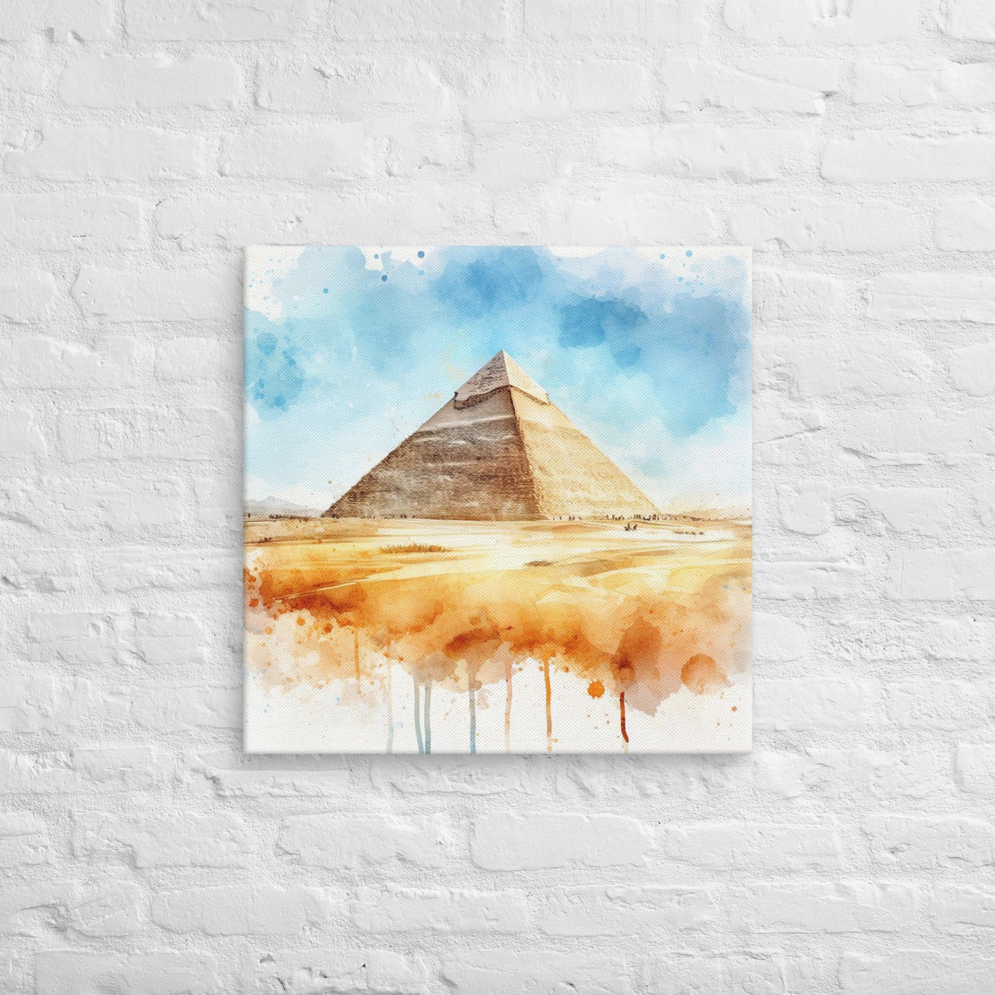 Landmarks in Bloom Canvas - Pyramids of Giza