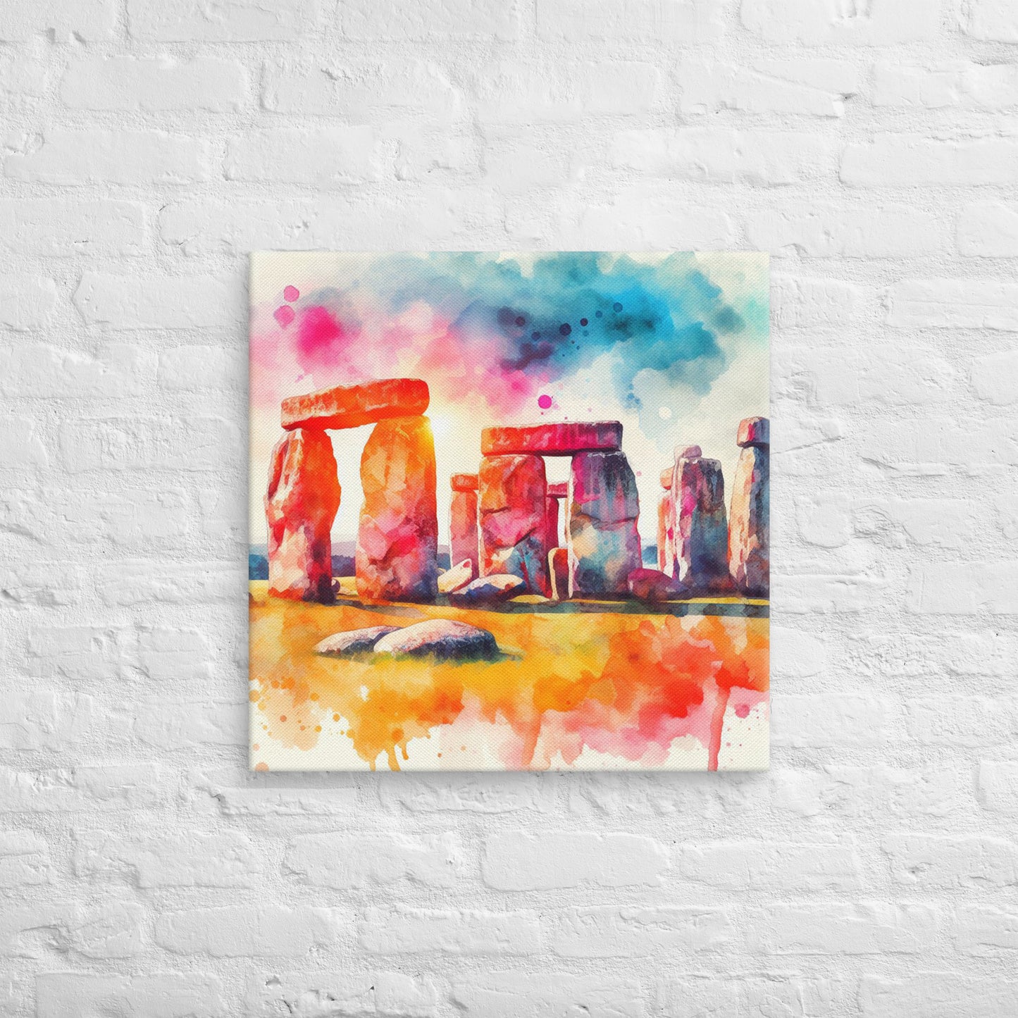 Landmarks in Bloom Canvas - Stone Henge