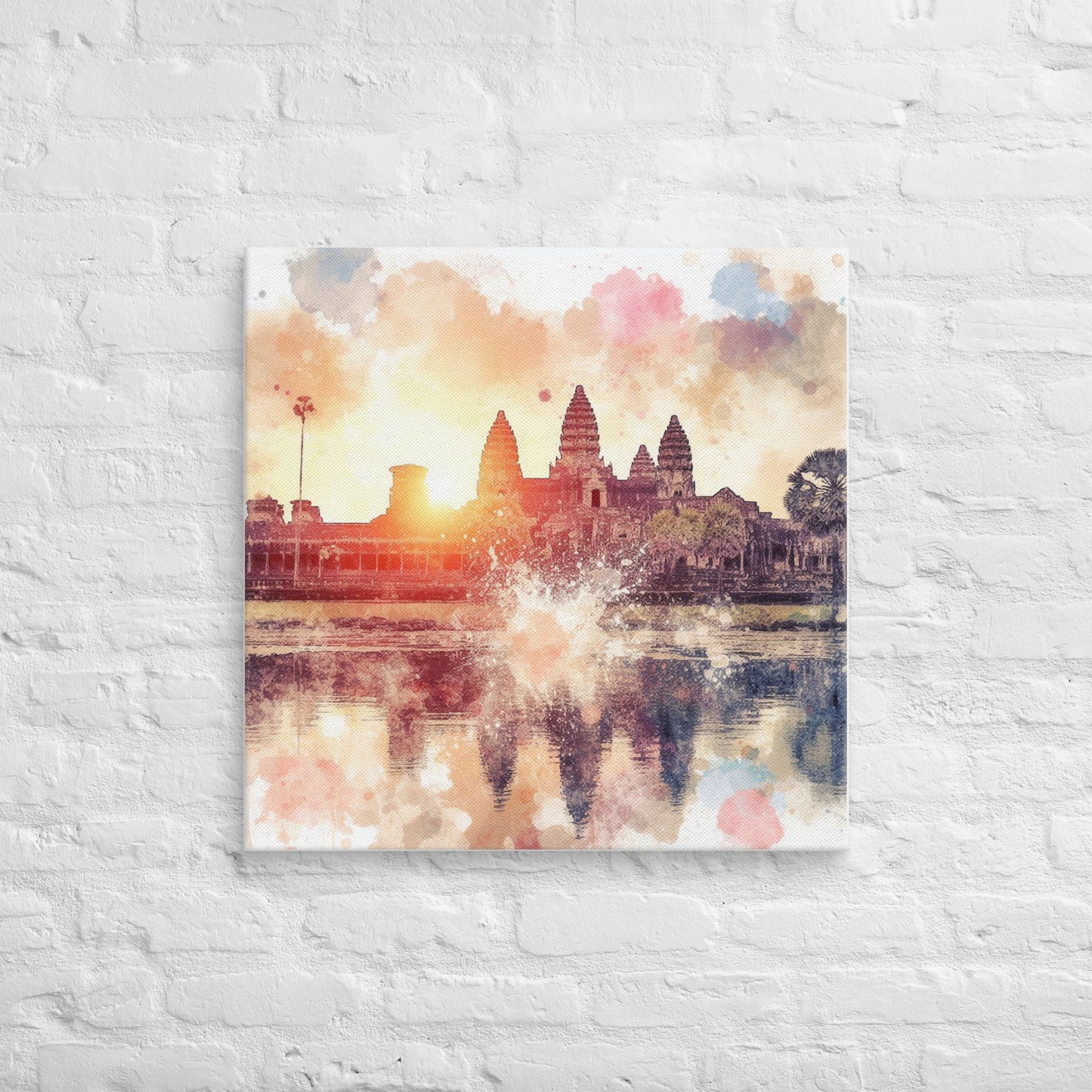 Landmarks in Bloom Canvas - Angkor Watt