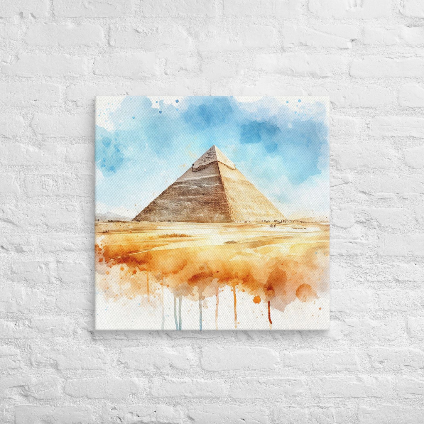 Landmarks in Bloom Canvas - Pyramids of Giza