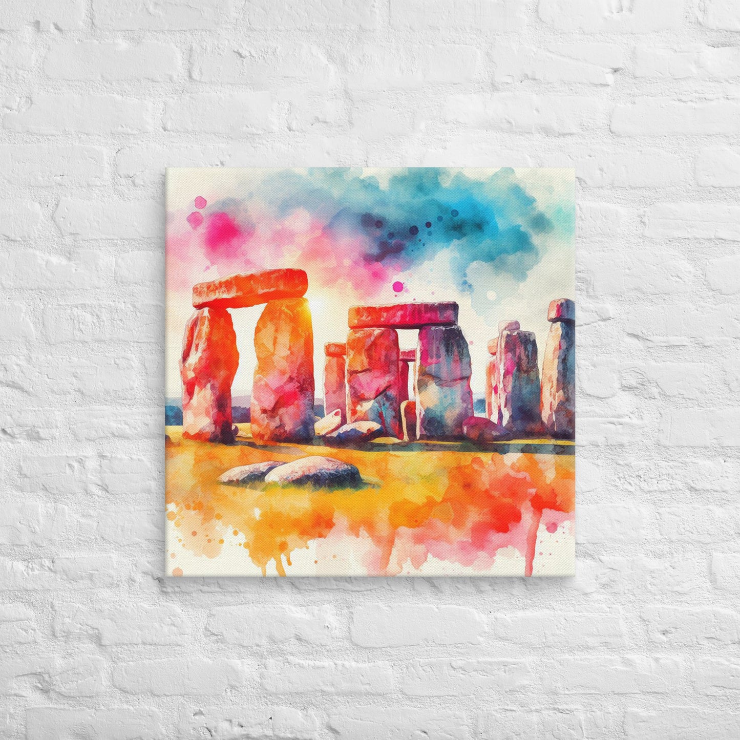 Landmarks in Bloom Canvas - Stone Henge