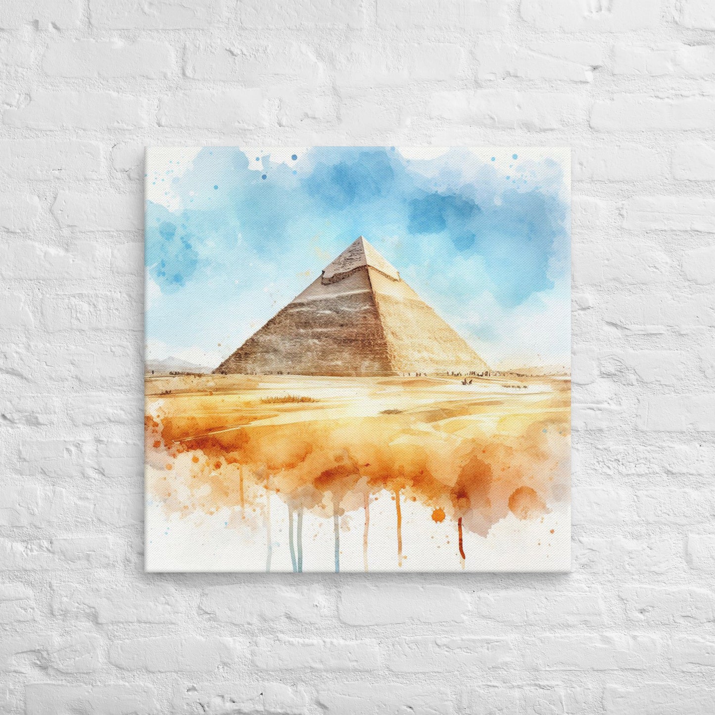 Landmarks in Bloom Canvas - Pyramids of Giza