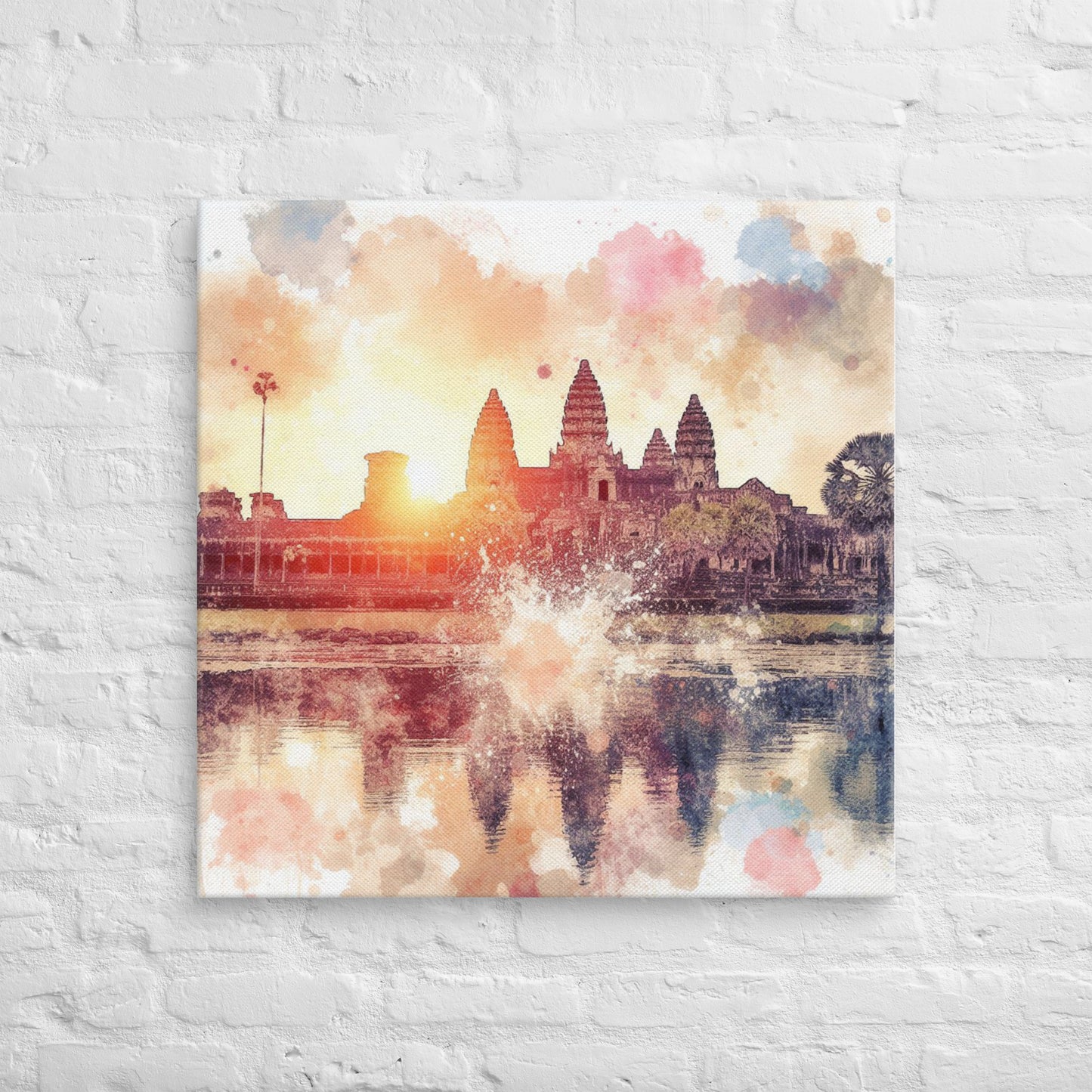 Landmarks in Bloom Canvas - Angkor Watt