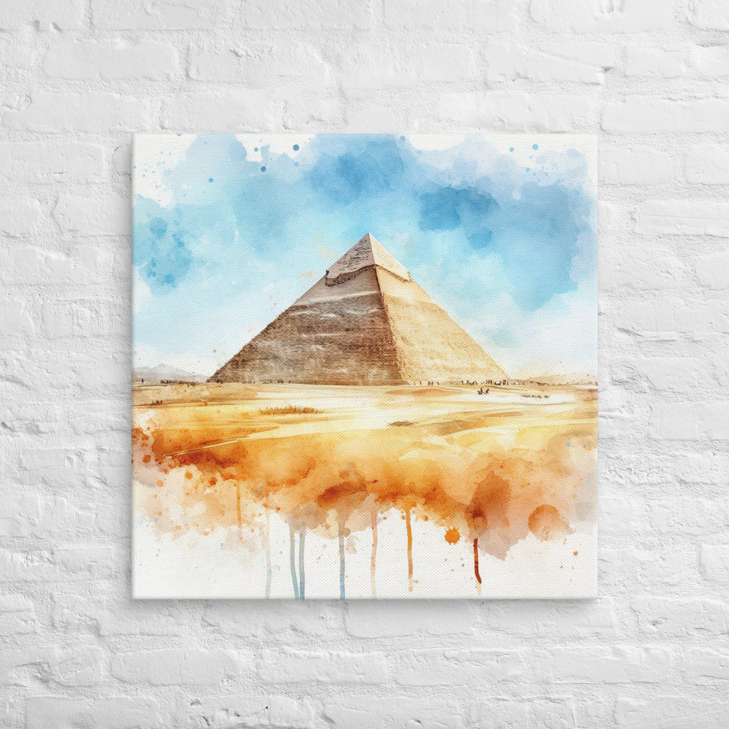 Landmarks in Bloom Canvas - Pyramids of Giza