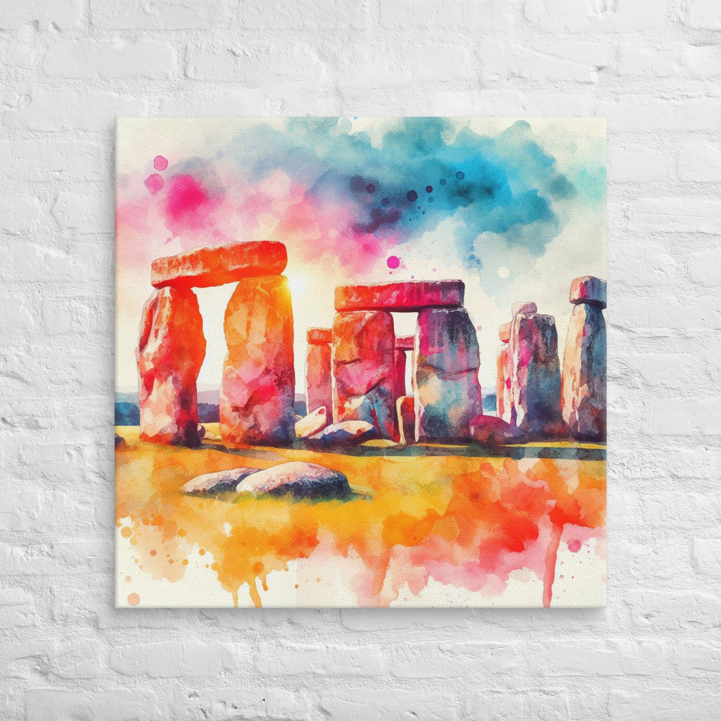 Landmarks in Bloom Canvas - Stone Henge