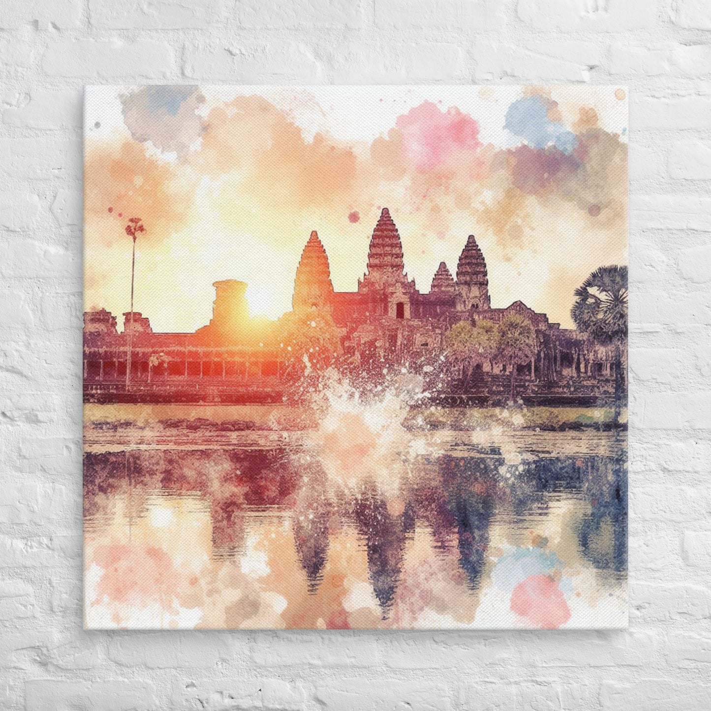 Landmarks in Bloom Canvas - Angkor Watt