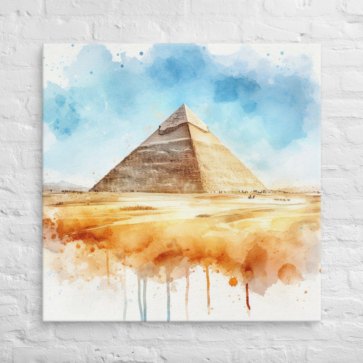 Landmarks in Bloom Canvas - Pyramids of Giza