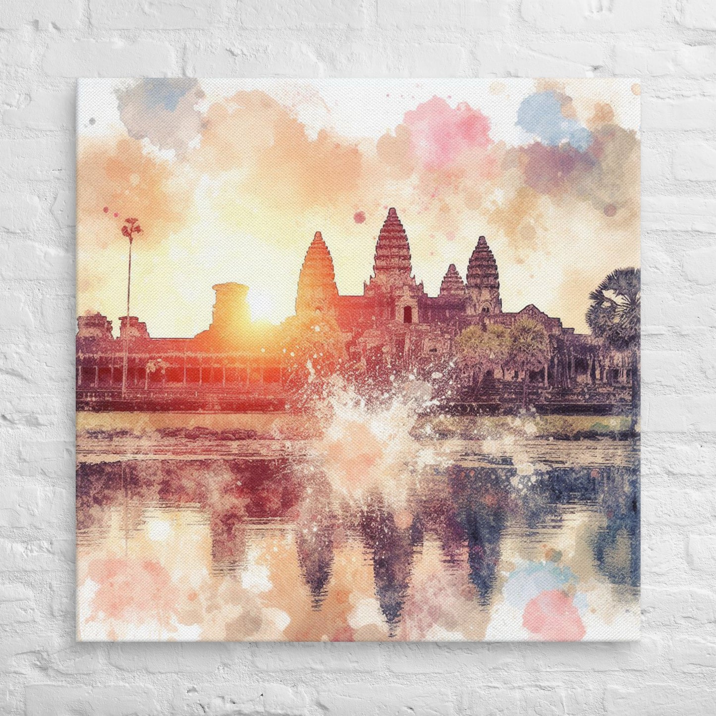 Landmarks in Bloom Canvas - Angkor Watt