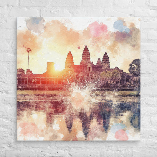 Landmarks in Bloom Canvas - Angkor Watt