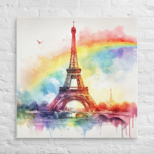 Landmarks in Bloom Canvas - Eifel Tower