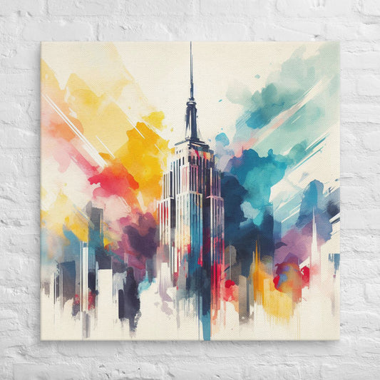 Landmarks in Bloom Canvas - Empire State Building