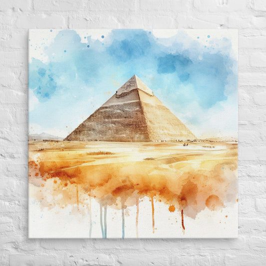 Landmarks in Bloom Canvas - Pyramids of Giza