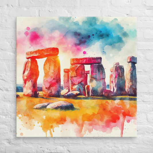 Landmarks in Bloom Canvas - Stone Henge