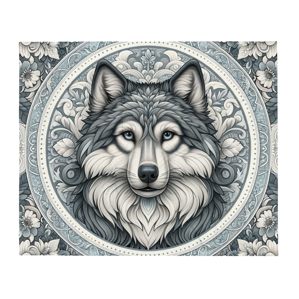 Whispering Wilderness Throw Blanket - Wolf