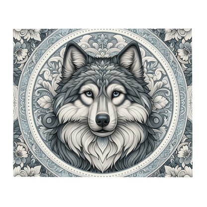 Whispering Wilderness Throw Blanket - Wolf