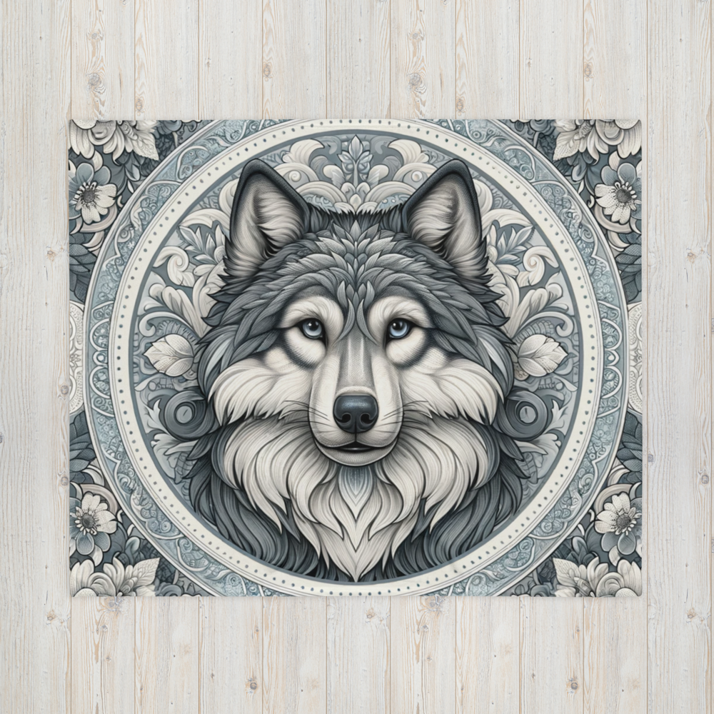 Whispering Wilderness Throw Blanket - Wolf