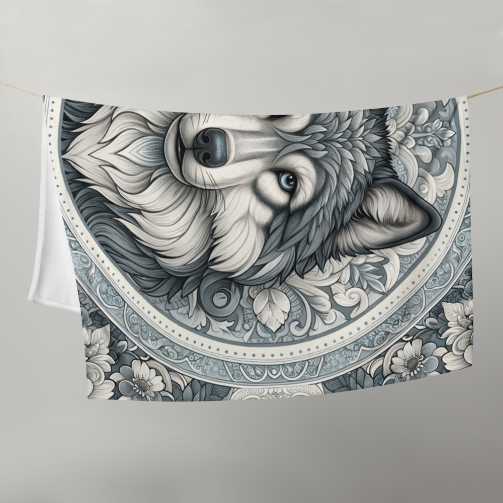 Whispering Wilderness Throw Blanket - Wolf