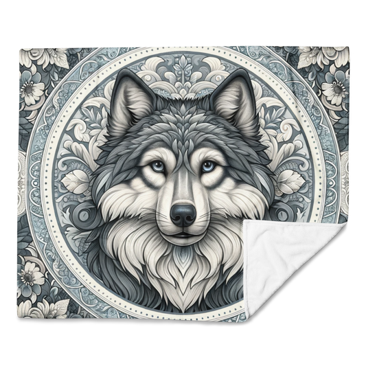 Whispering Wilderness Throw Blanket - Wolf