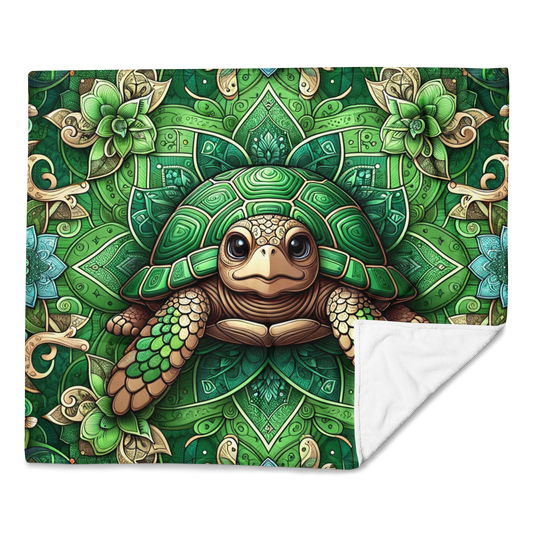 Whispering Wilderness Throw Blanket - Turtle