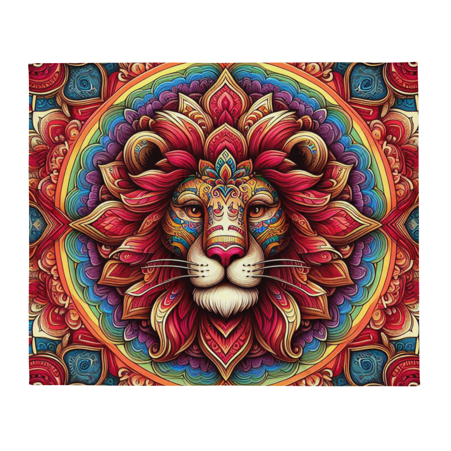 Whispering Wilderness Throw Blanket - Lion