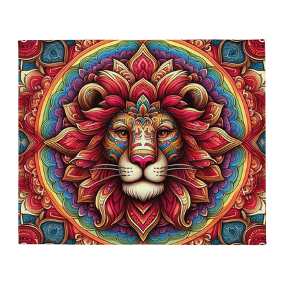 Whispering Wilderness Throw Blanket - Lion