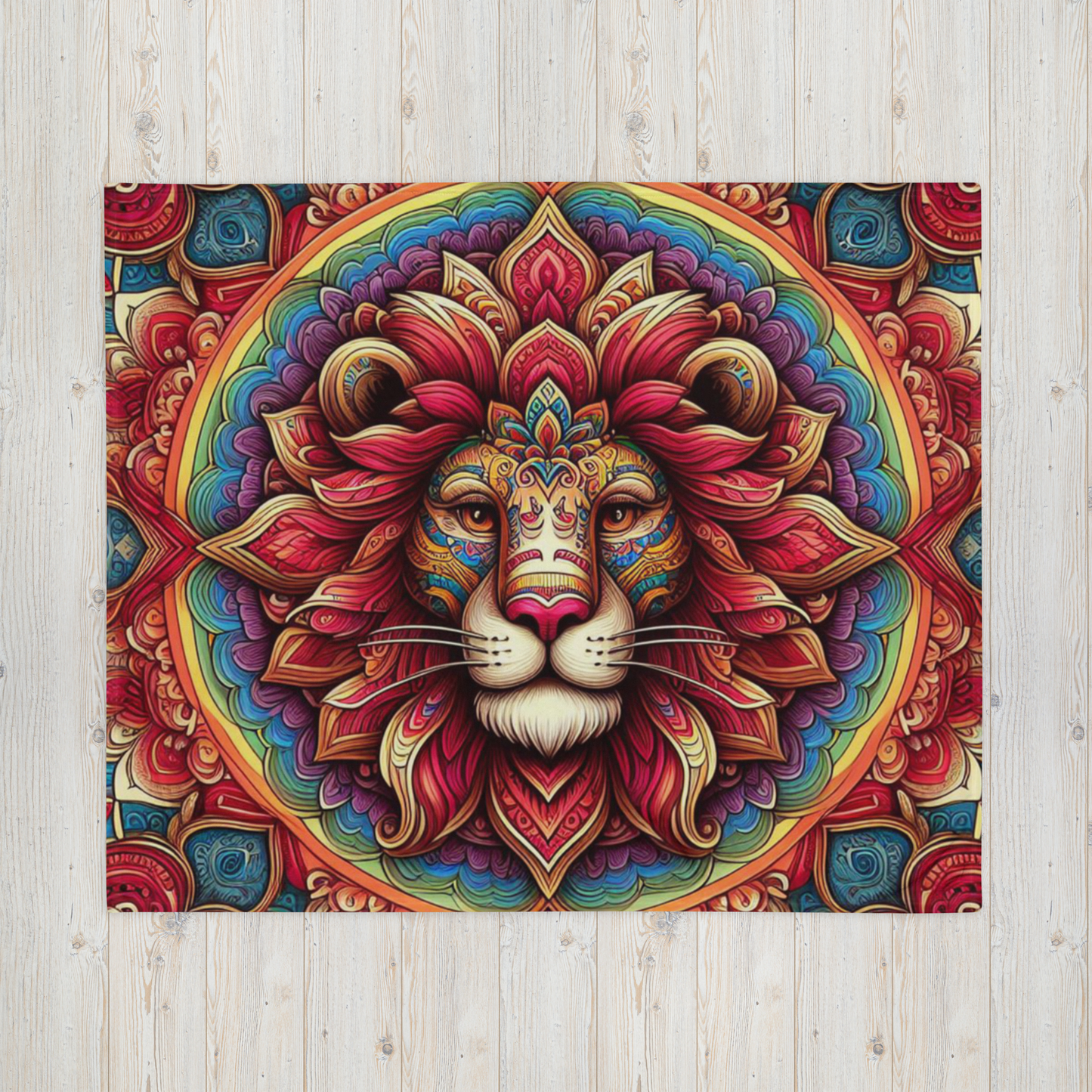 Whispering Wilderness Throw Blanket - Lion
