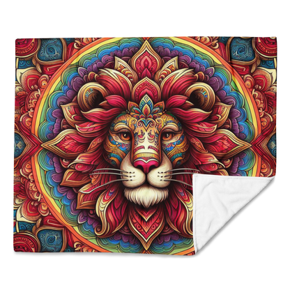 Whispering Wilderness Throw Blanket - Lion