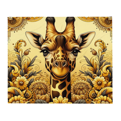 Whispering Wilderness Throw Blanket - Giraffe