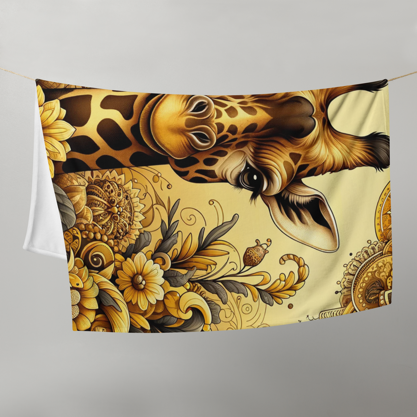 Whispering Wilderness Throw Blanket - Giraffe