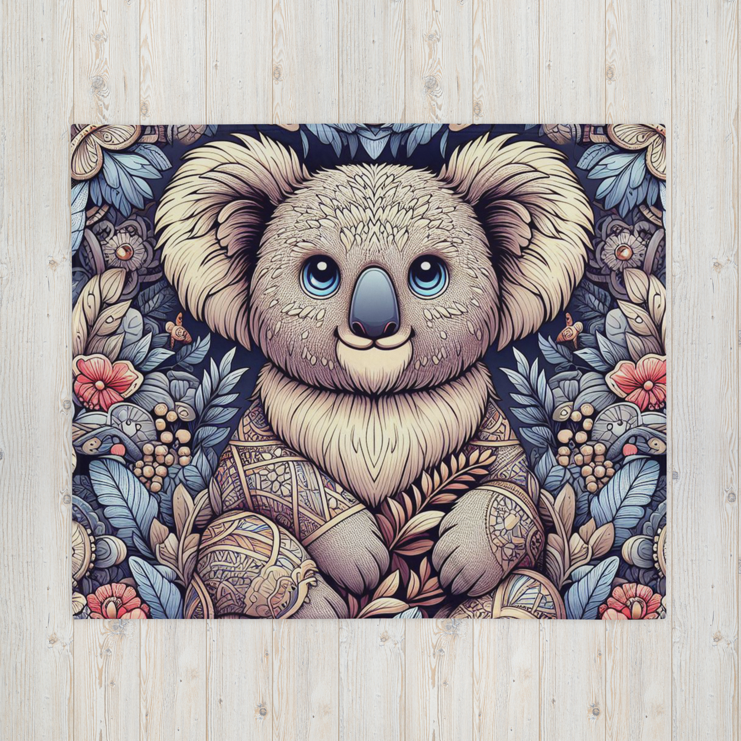 Whispering Wilderness Throw Blanket - Koala