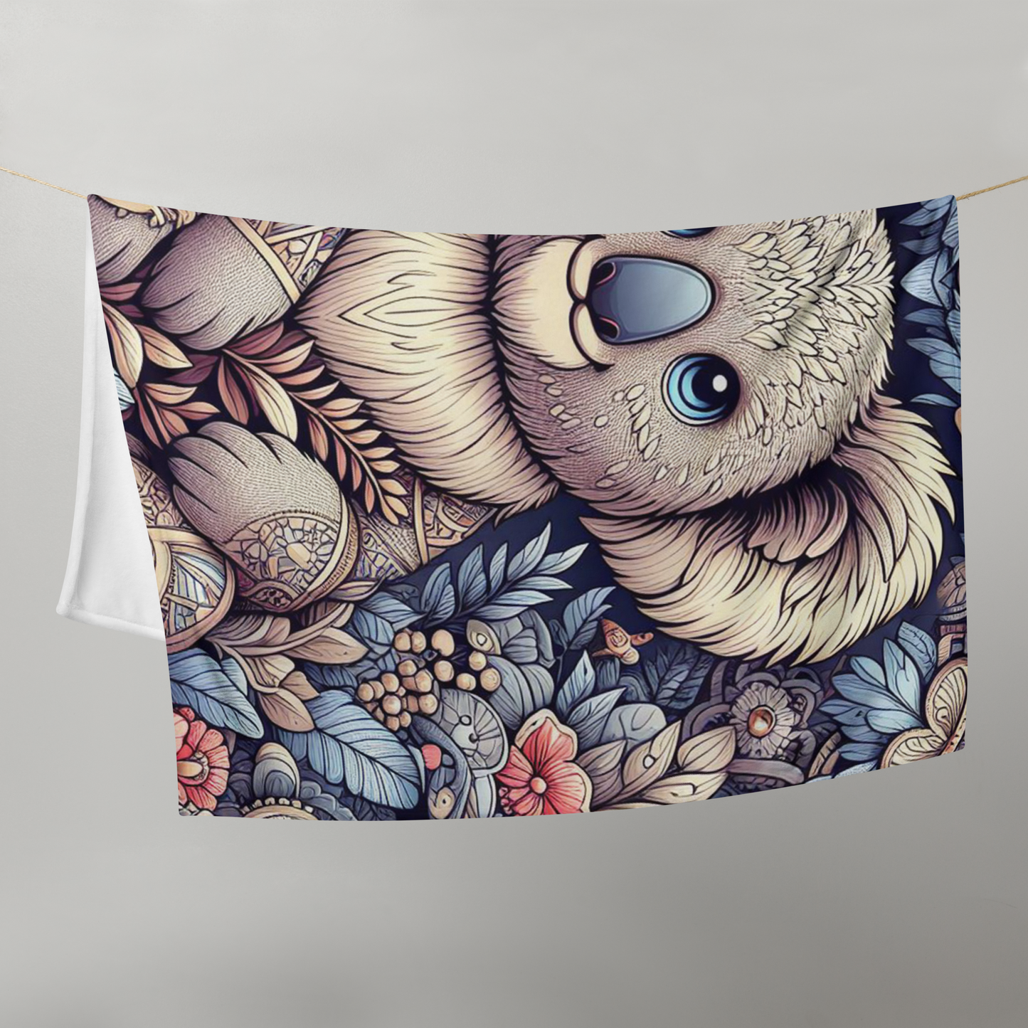 Whispering Wilderness Throw Blanket - Koala