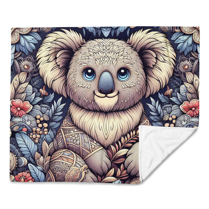 Whispering Wilderness Throw Blanket - Koala