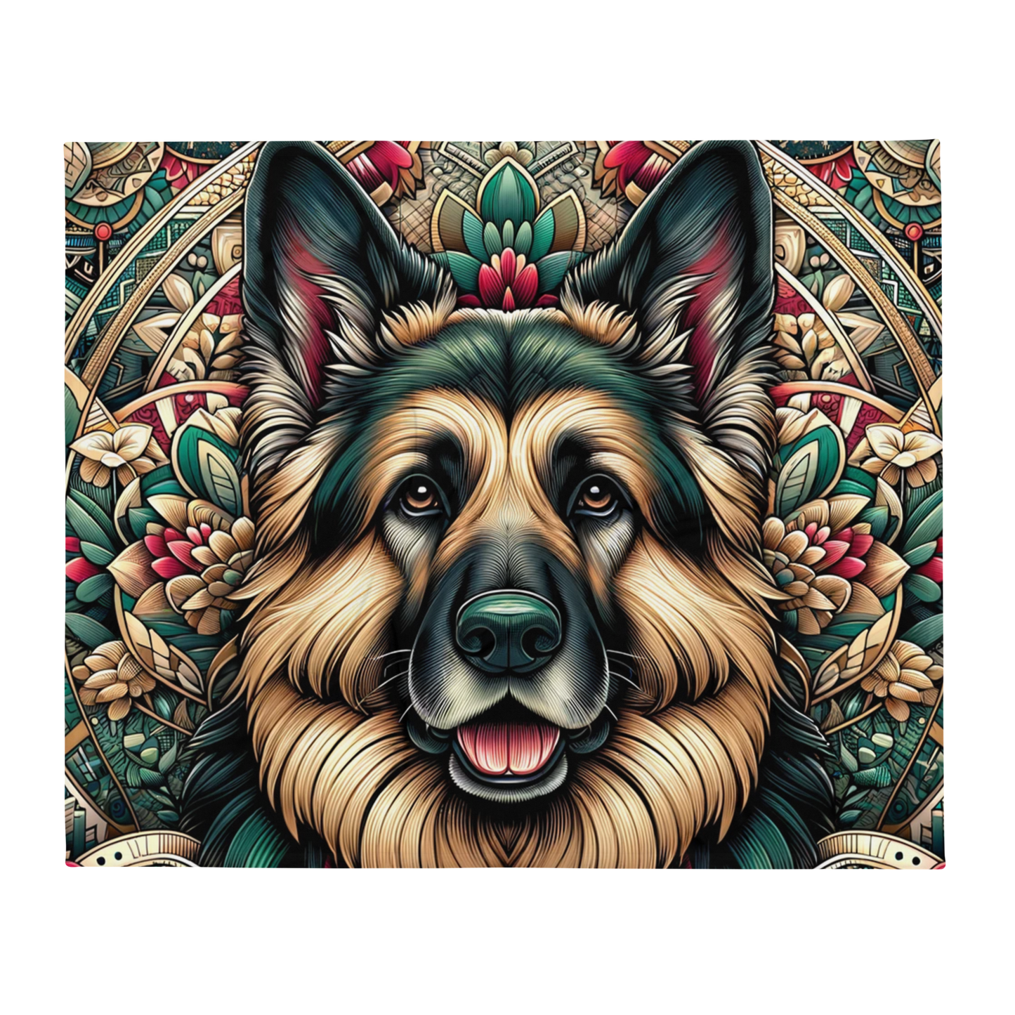 Whispering Wilderness Throw Blanket - German Shepard
