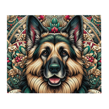 Whispering Wilderness Throw Blanket - German Shepard
