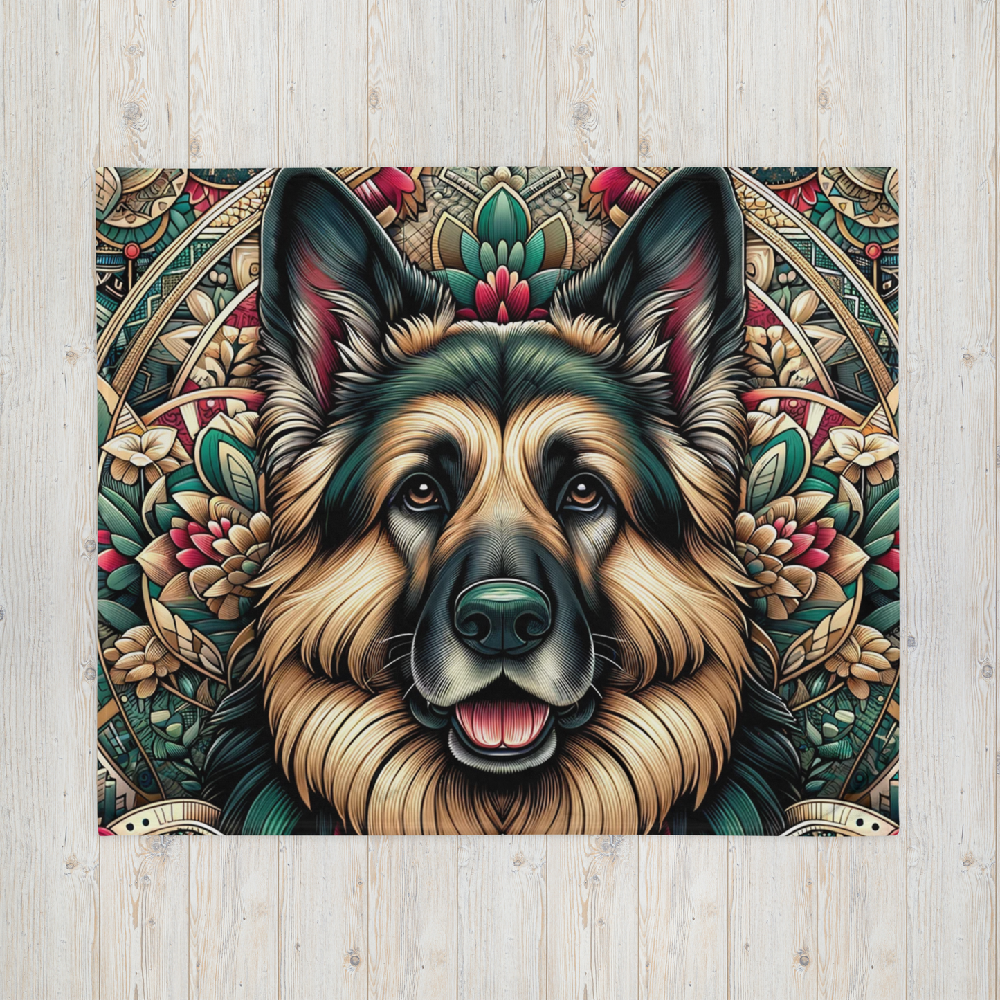 Whispering Wilderness Throw Blanket - German Shepard