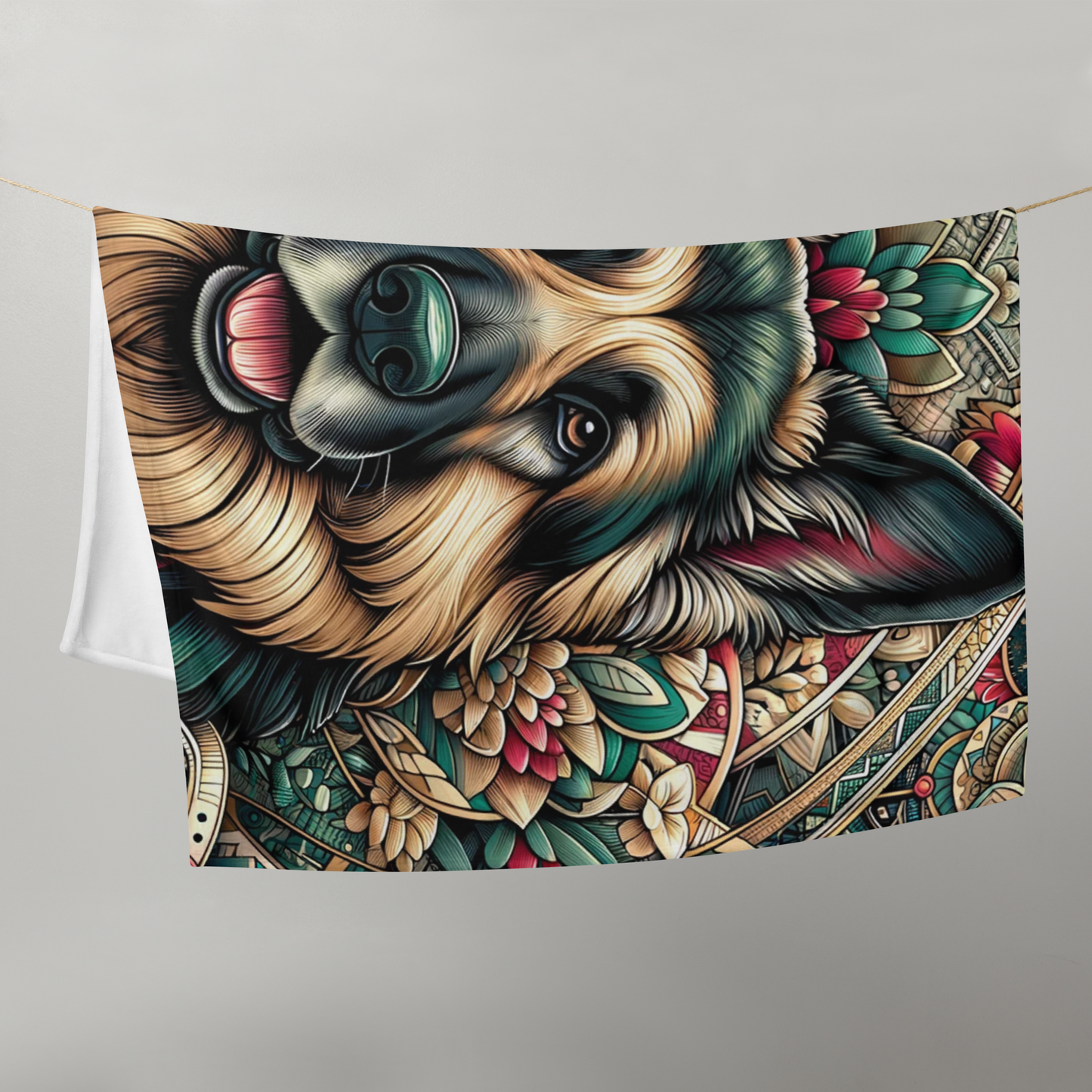 Whispering Wilderness Throw Blanket - German Shepard